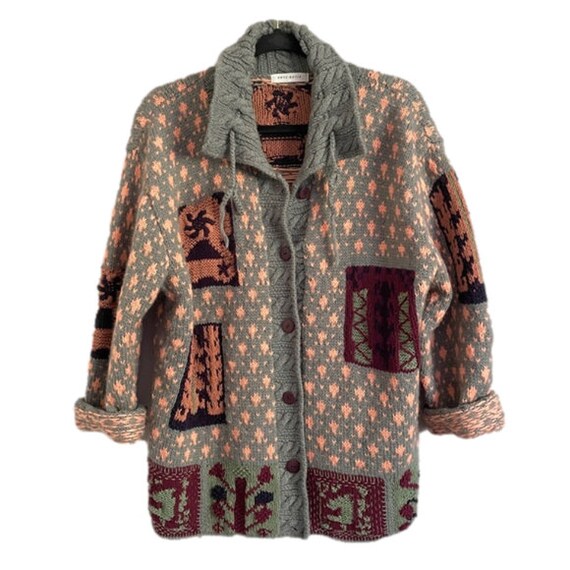 Cote-Rotie Gray Orange Patchwork Patterned Kidcor… - image 9