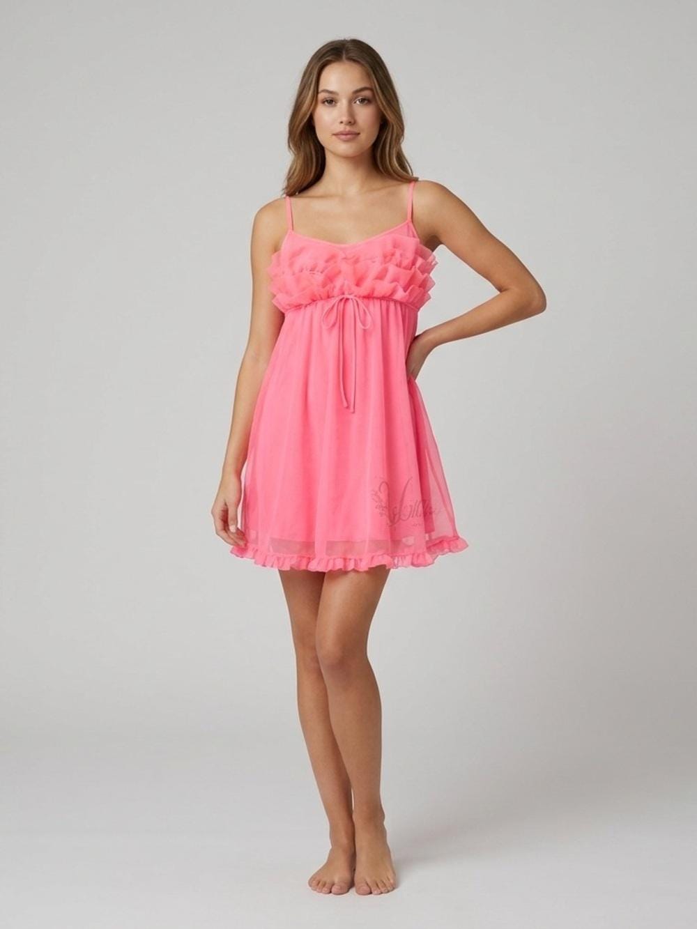 Pink Sheer Babydoll - Etsy