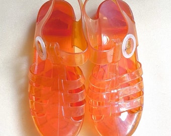 orange jelly heels