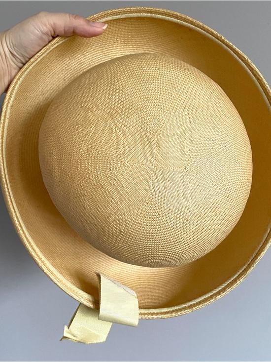 Vintage 60s Very Fine Straw Roller Hat W/ Upturned Brim  display picture 1