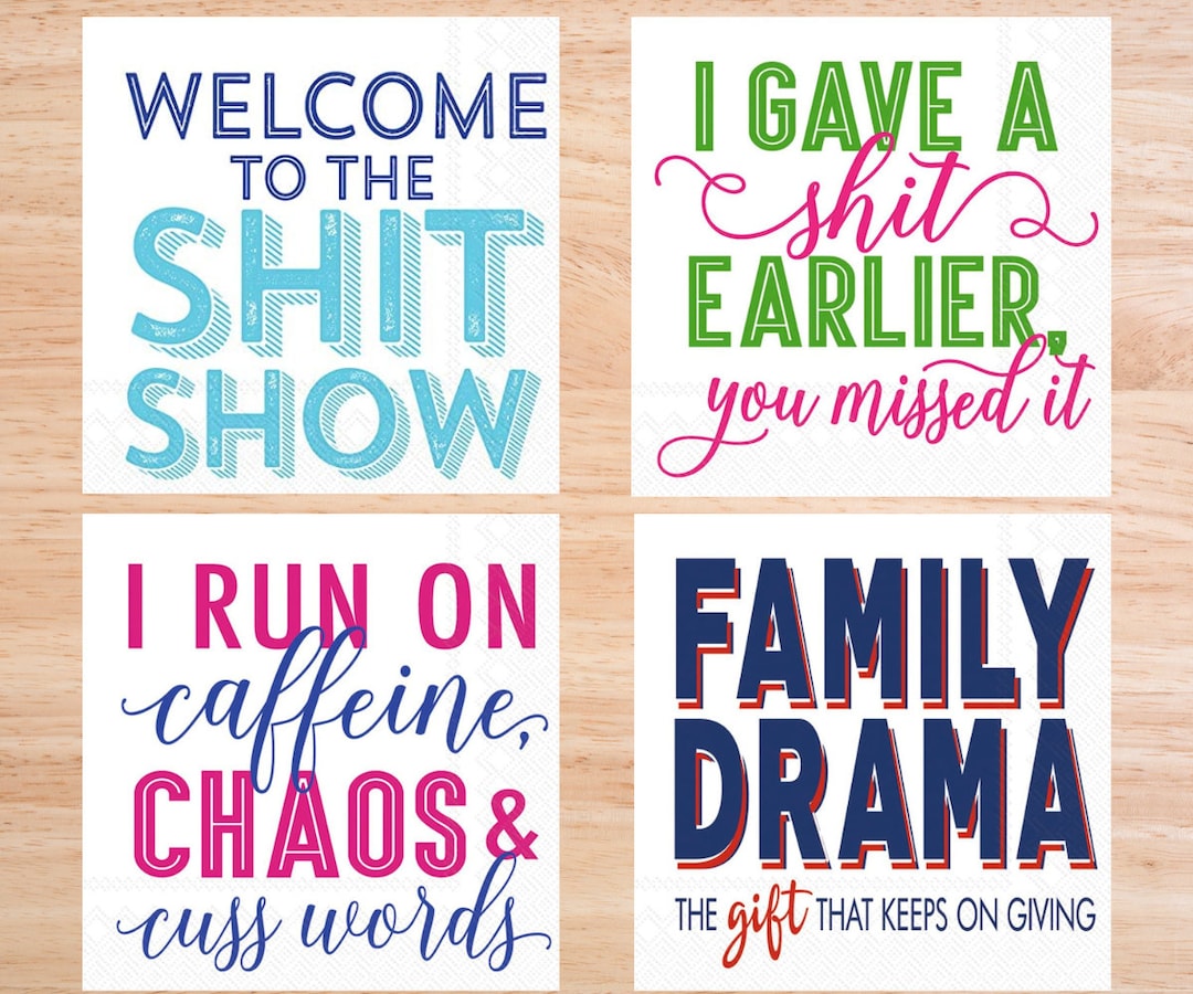 Funny Quotes/sayings Cocktail Napkins for Women & Men Variety Pack 80