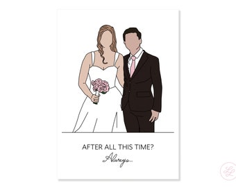 Custom Wedding Portrait, 1st Anniversary, Couple Illustration, Personalized Drawing, Bride Anniversary Gift, Paper Anniversary, Digital File