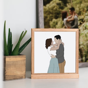 Custom Portrait, Wedding Gift, Happy Birthday, Custom Birthday Card, Personalized Card, Hand Drawn Portrait, Best Friends, Last Minute Gift