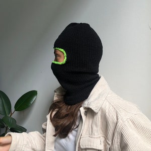 Handmade Knit Balaclava: Wool Face Mask, Ski Mask