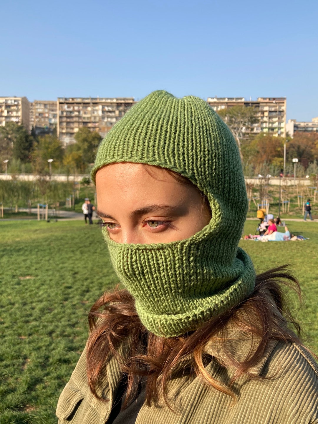 Face Mask, Wool Balaclava Hat, Winter Full Face Mask for Women, Ski ...