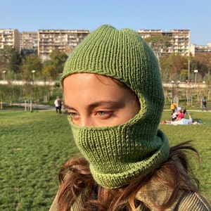 Face mask, Wool balaclava hat, winter full face mask for women, ski mask, face cover