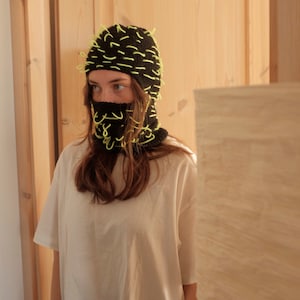 Handmade Wool Balaclava: Knitted Full Face Ski Mask