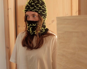 Face mask, Wool balaclava hat, winter full face mask for women, ski mask, face cover