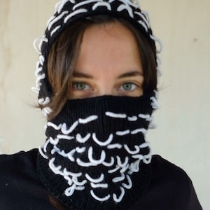 Handmade Wool Balaclava: Knitted Winter Full Face Mask