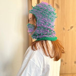hand knitted Balaclava Winter Hat, face mask