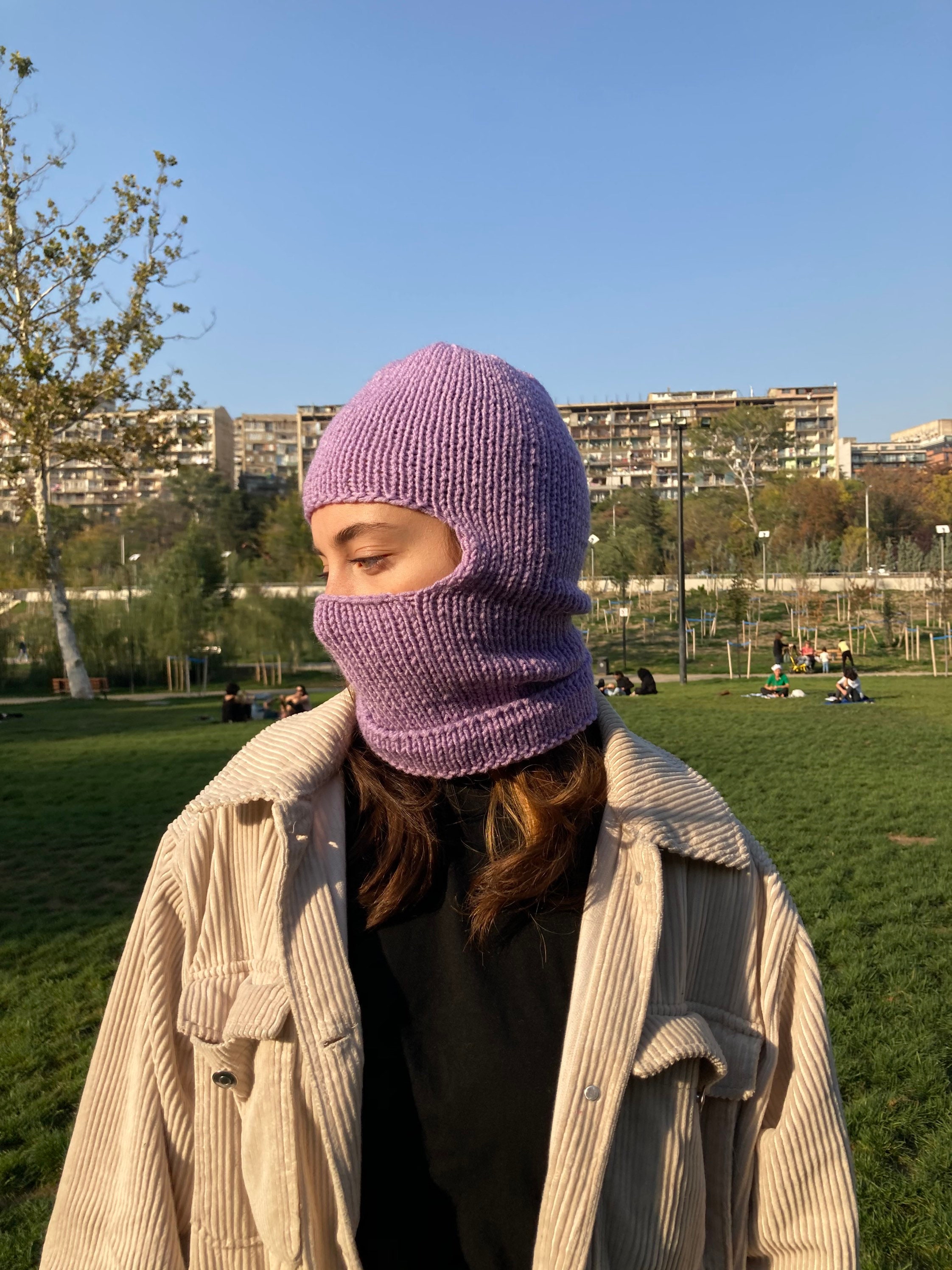 Purple Balaclava Hat for Women Handmade Product Great Gift Etsy Australia