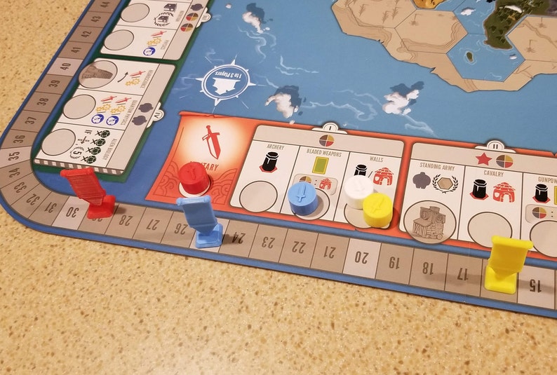 Tapestry Board Game Accessories Score Markers Advancement Etsy