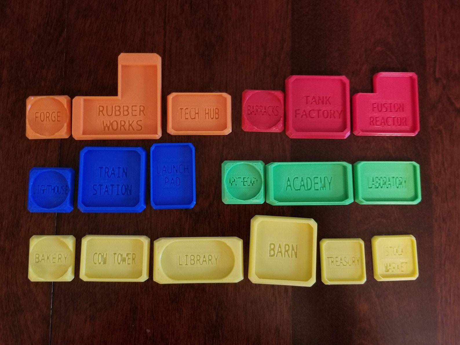 Tapestry Board Game Snap on Bases for Landmarks STL Files Etsy