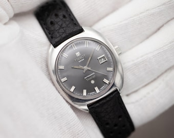 Vintage 1975 Tissot Seastar | Luxury Swiss Made Men's Automatic Watch | Grey Sunburst Dial | Fully Serviced