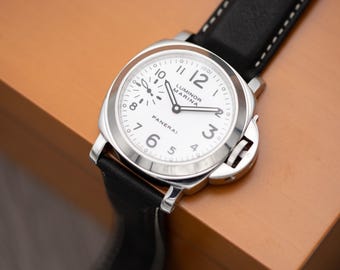Vintage 2000 Panerai Luminor Marina | Luxury Swiss Made Men's Manual Wind Watch | White Dial | Full Set | US Taxes Included