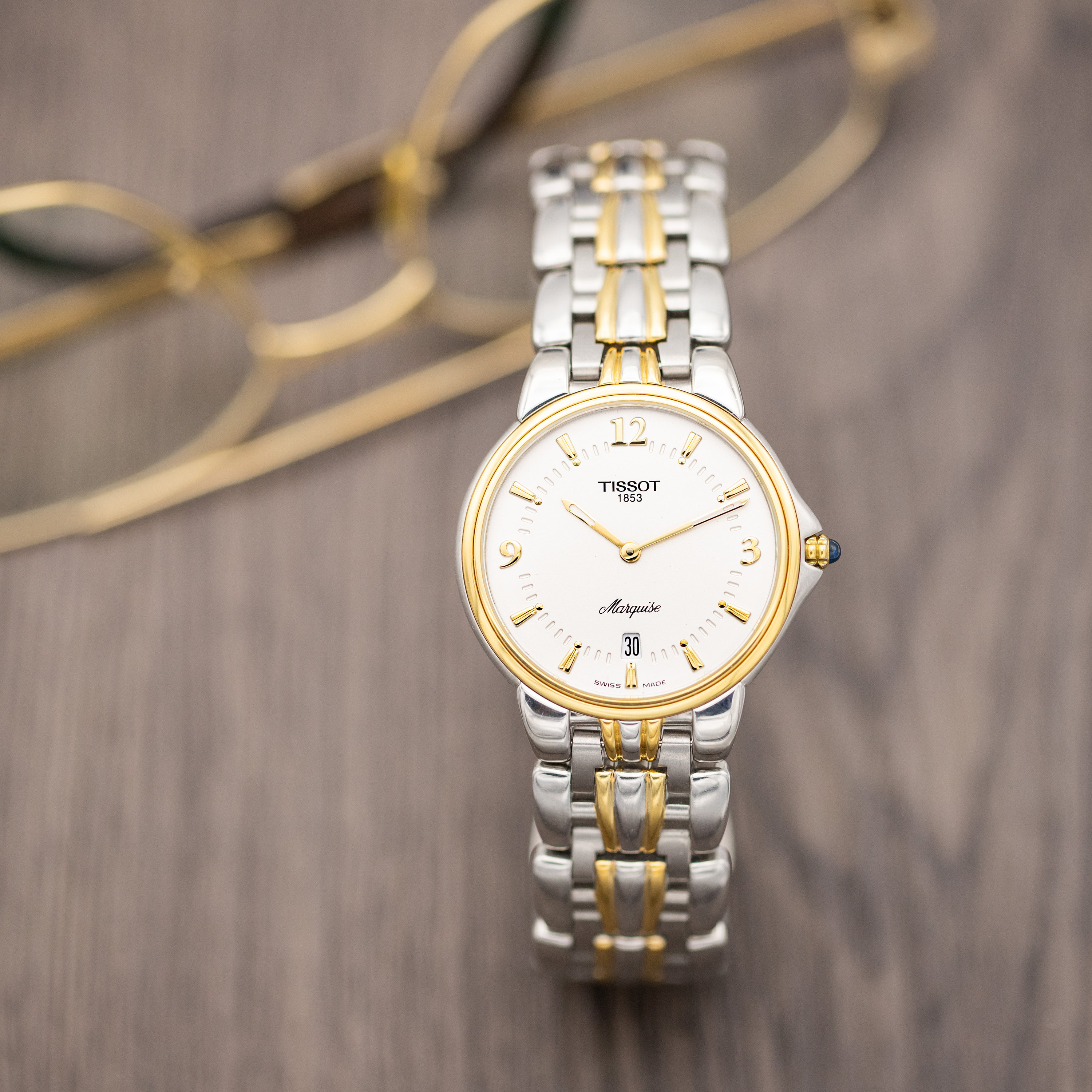 Tissot Marquise - Vintage Men's Two Tone Quartz Watch - Ref. L260