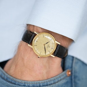 Sarcar Genève Vintage 18k Yellow Gold Men's Dress Watch Swiss