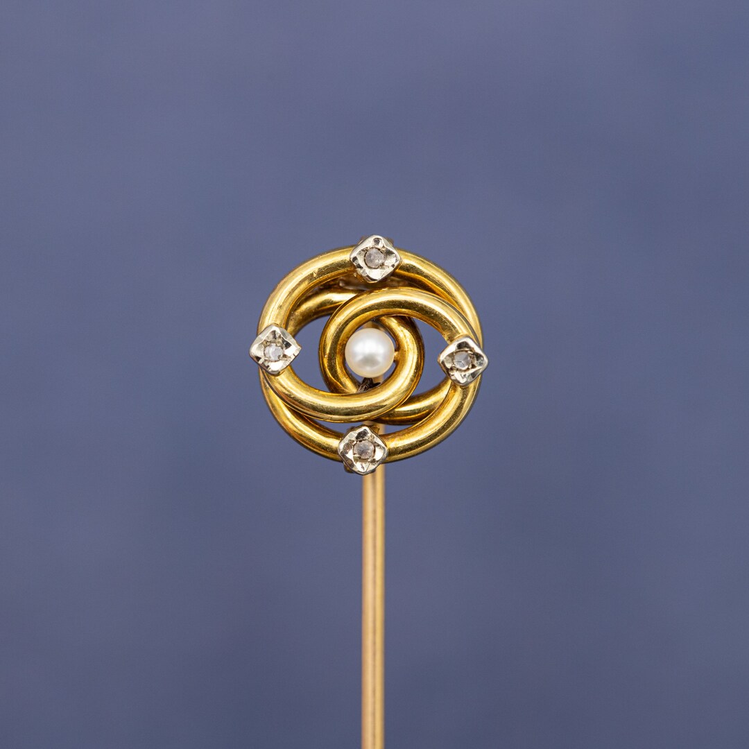 Broche Ancienne En Or 14 Et 18 Carats - Époque XVIIIe Siècle, Bijou Vintage Occasion
