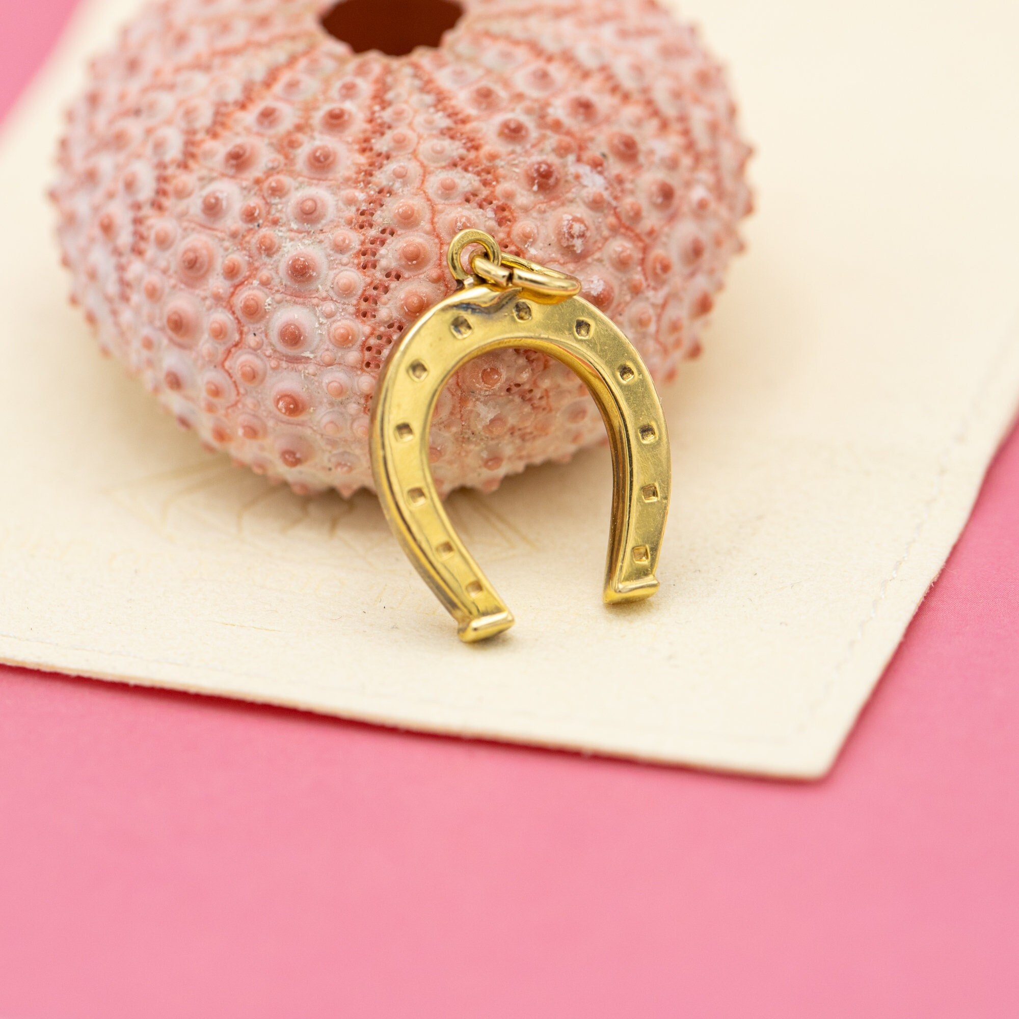 small charm horseshoe k18gold/diamond