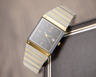 Reloj de cuarzo Rado Diastar Vintage para hombre/unisex de oro y acero - Juego completo - Regalo perfecto - *Leer descripción*