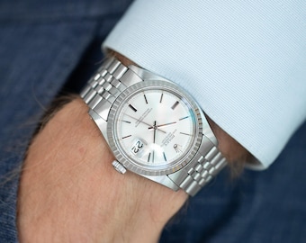 Vintage 1973 Rolex Datejust 36 | Luxury Swiss Made Men's Automatic Watch | Rare Sigma Dial | Original Jubilee Bracelet