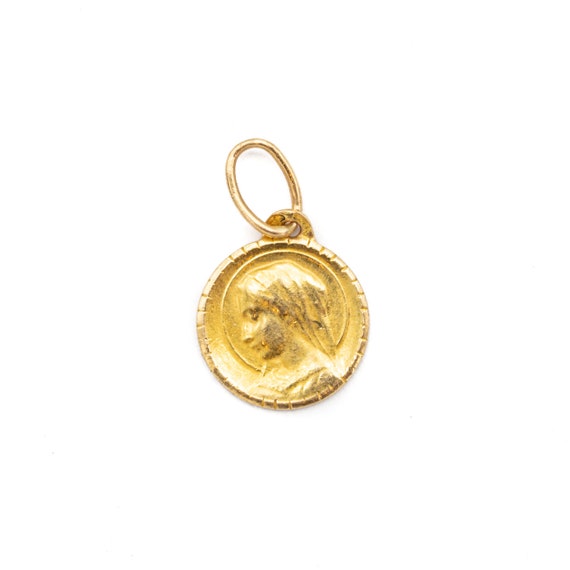 Virgin Mary pendant - protection charm - 18 ct Fre