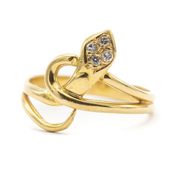Elegant Snake Ring Victorian Symbol of Eternal Love 18k | Etsy