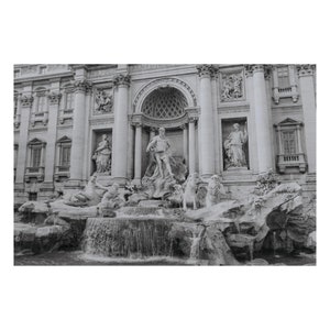 TREVI FOUNTAIN ROME, Black and White Italy Photography, Italian Architecture, Fine Art Wall Art, Home Decor, Europe Photo Prints & Canvas