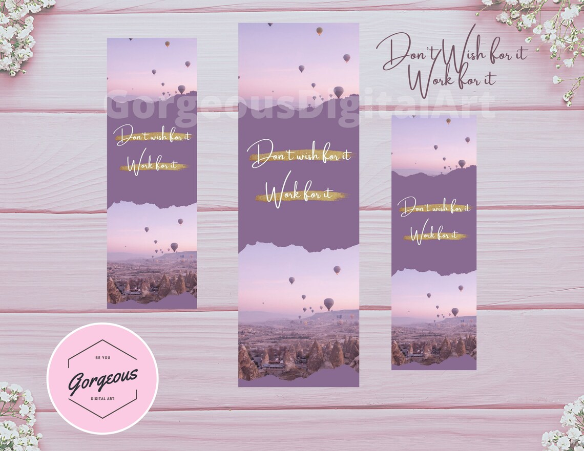 Printable Bookmark Template Great Qoutes Printable Bookmarks Etsy