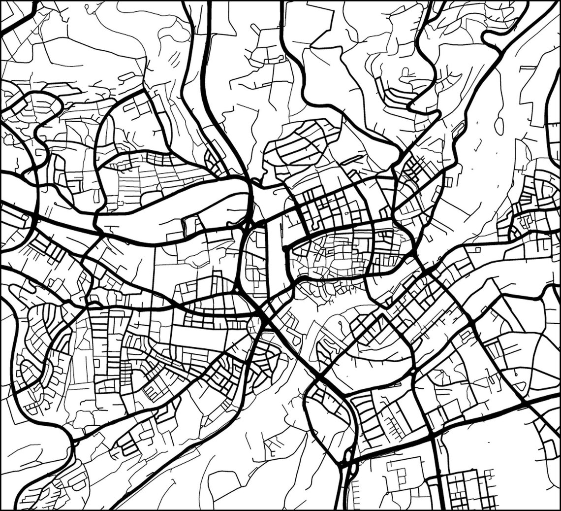 Ulm city map print Ulm wall art prints Travel maps wall art | Etsy