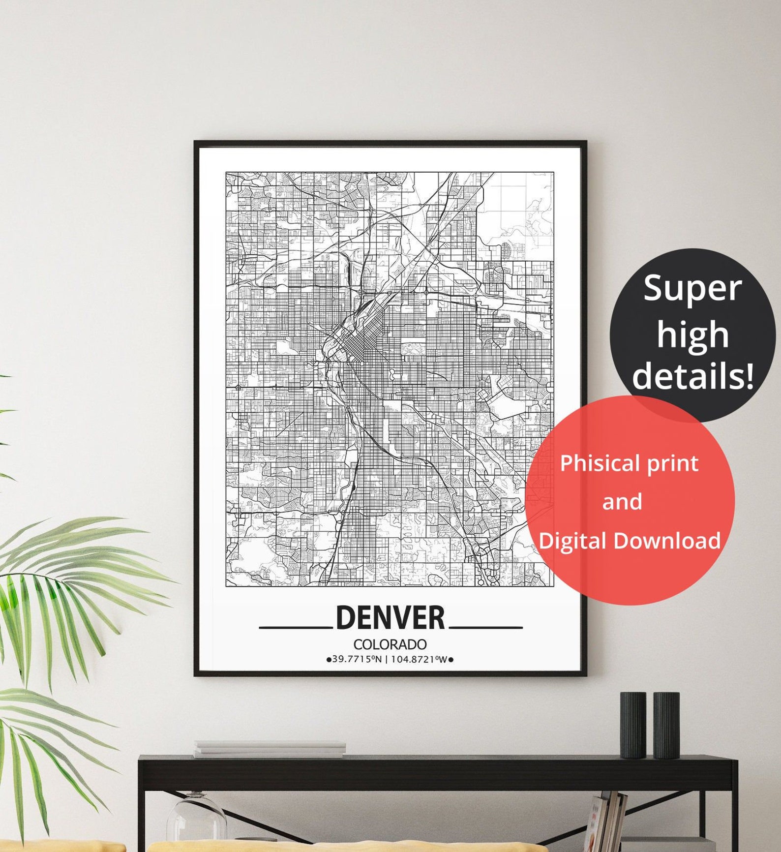 Denver city map print Denver wall - Il 1588xN.2828547708 1dd2 