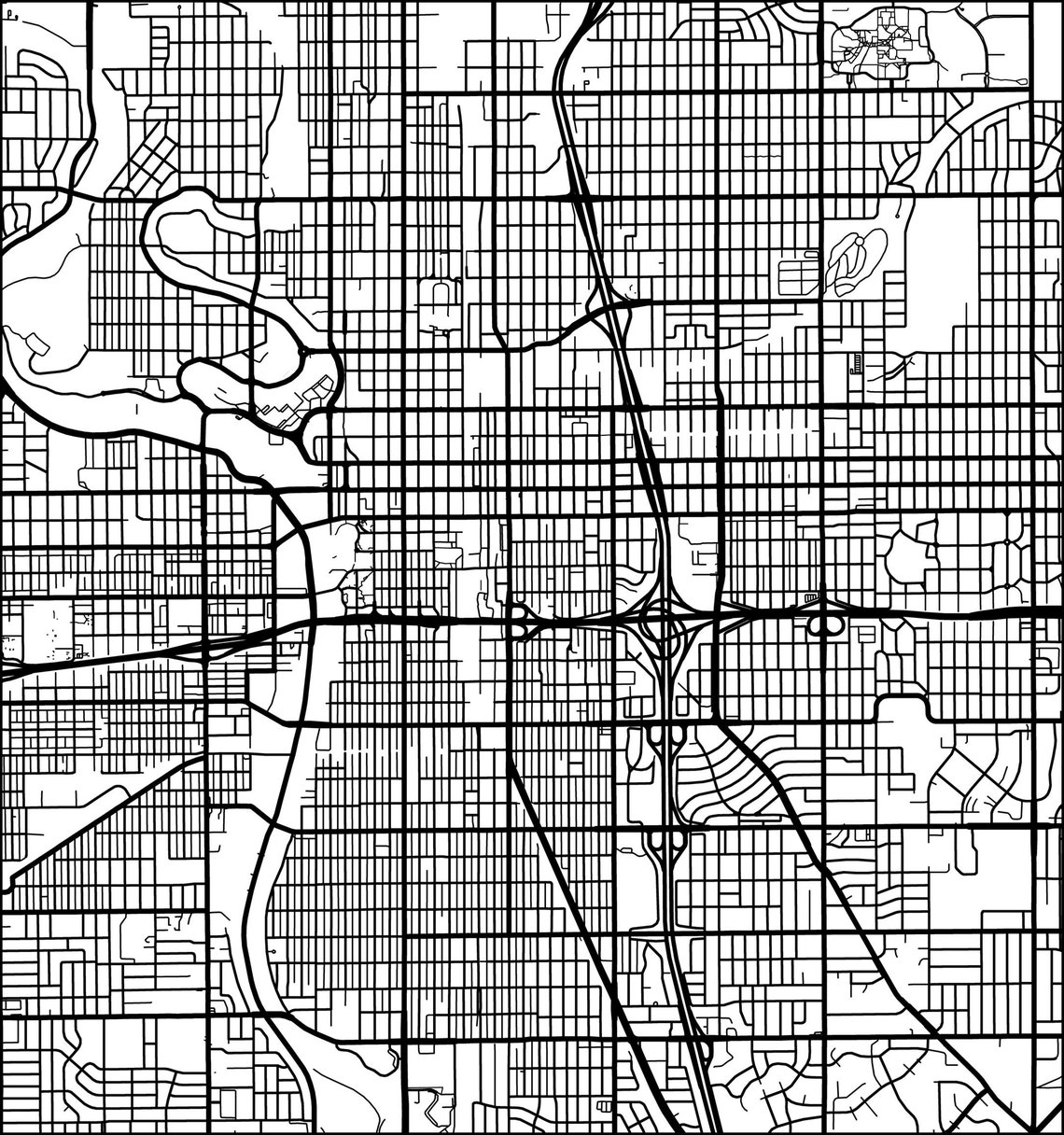 Wichita Map Minimalist Map Wichita Print Wichita Poster | Etsy