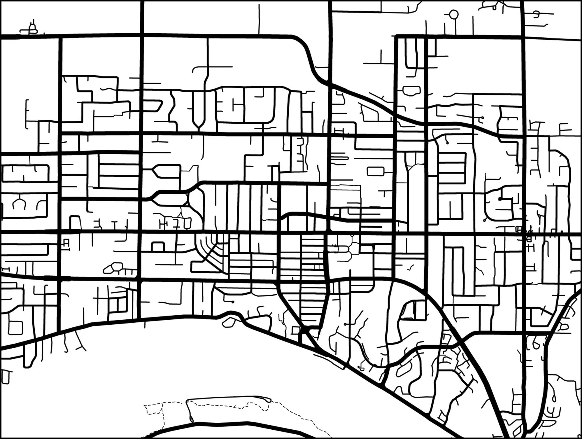 Maple Ridge Map Minimalist Map Maple Ridge Print Maple Etsy