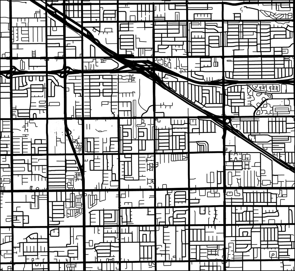 Fullerton city map print Fullerton wall art prints Travel  Etsy