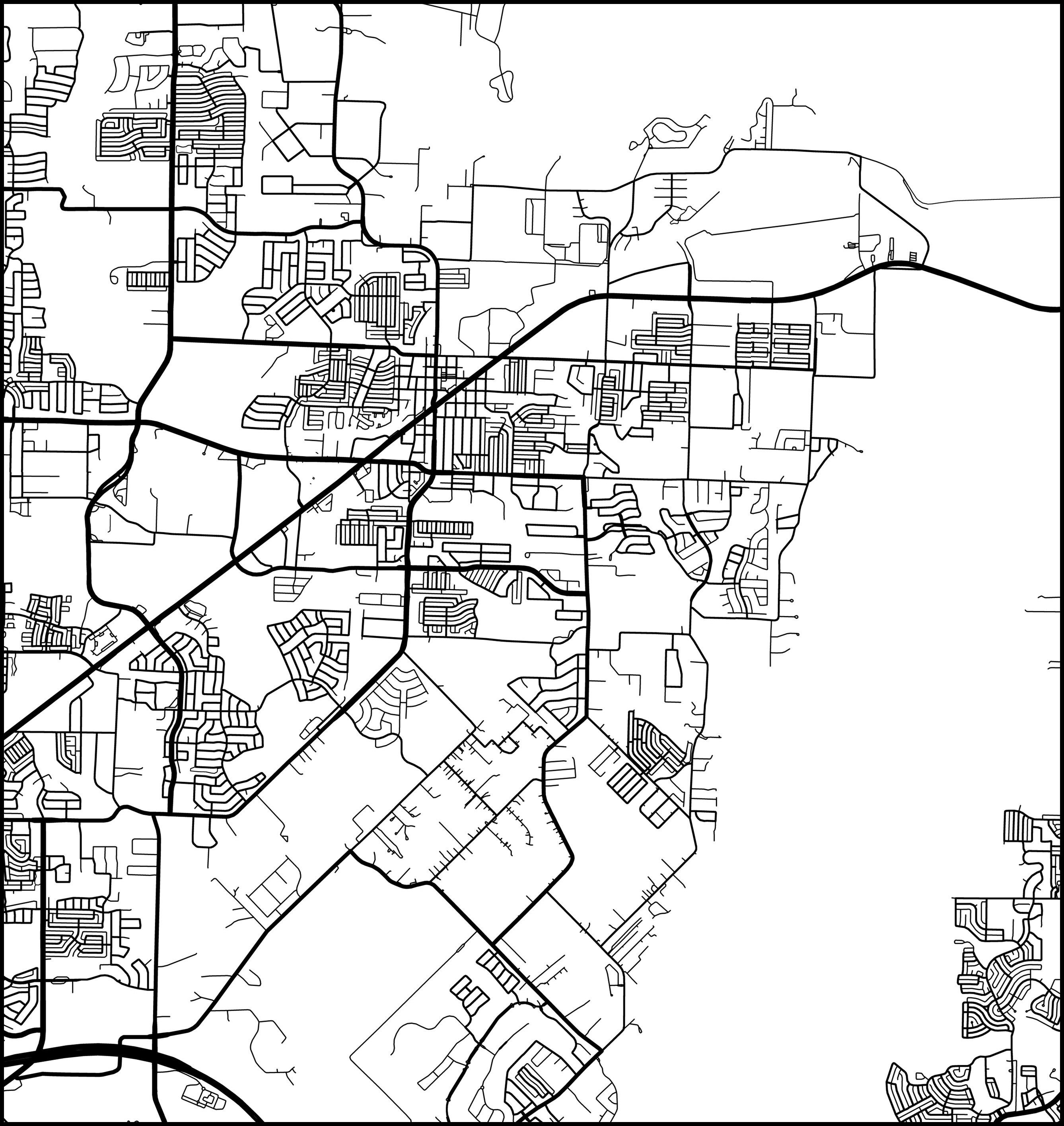 Wylie Map Print Texas TX USA Map Art Poster City Street Road  Etsy
