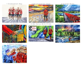 Rcmp 17 Designs Card Pack: Appreciation Gift for RCMP Officers, Build Your Own Gift Card Pack, Thank You to All Police Officers.