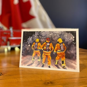 Carte de pompier : carte de remise des diplômes « Into The Fire » de pompiers en formation, carte de retraite, paquets de cartes de pompier, cadeau pour pompier