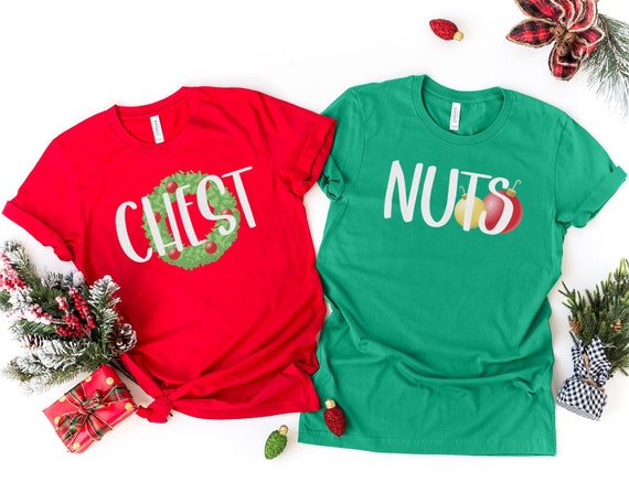 Chest Nuts Couples Christmas Shirts Couple Christmas Shirts  Etsy