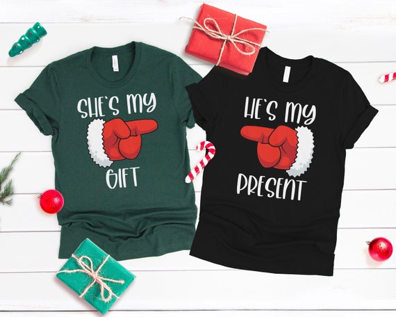 Christmas Pun Shirts for Couples , Funny Matching Couples