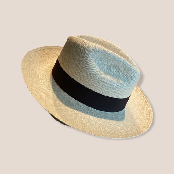 • Band Detailed Solid Panama Hat Panama Hat - Original Model- Color Natural-size Small -solid  main image 3