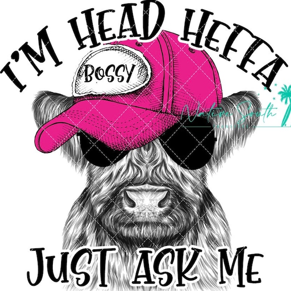 Head Heifer Bossy cow / cow western print/ Sublimation Print/DIY sublimation/ ready to press transfer/No digitals sold