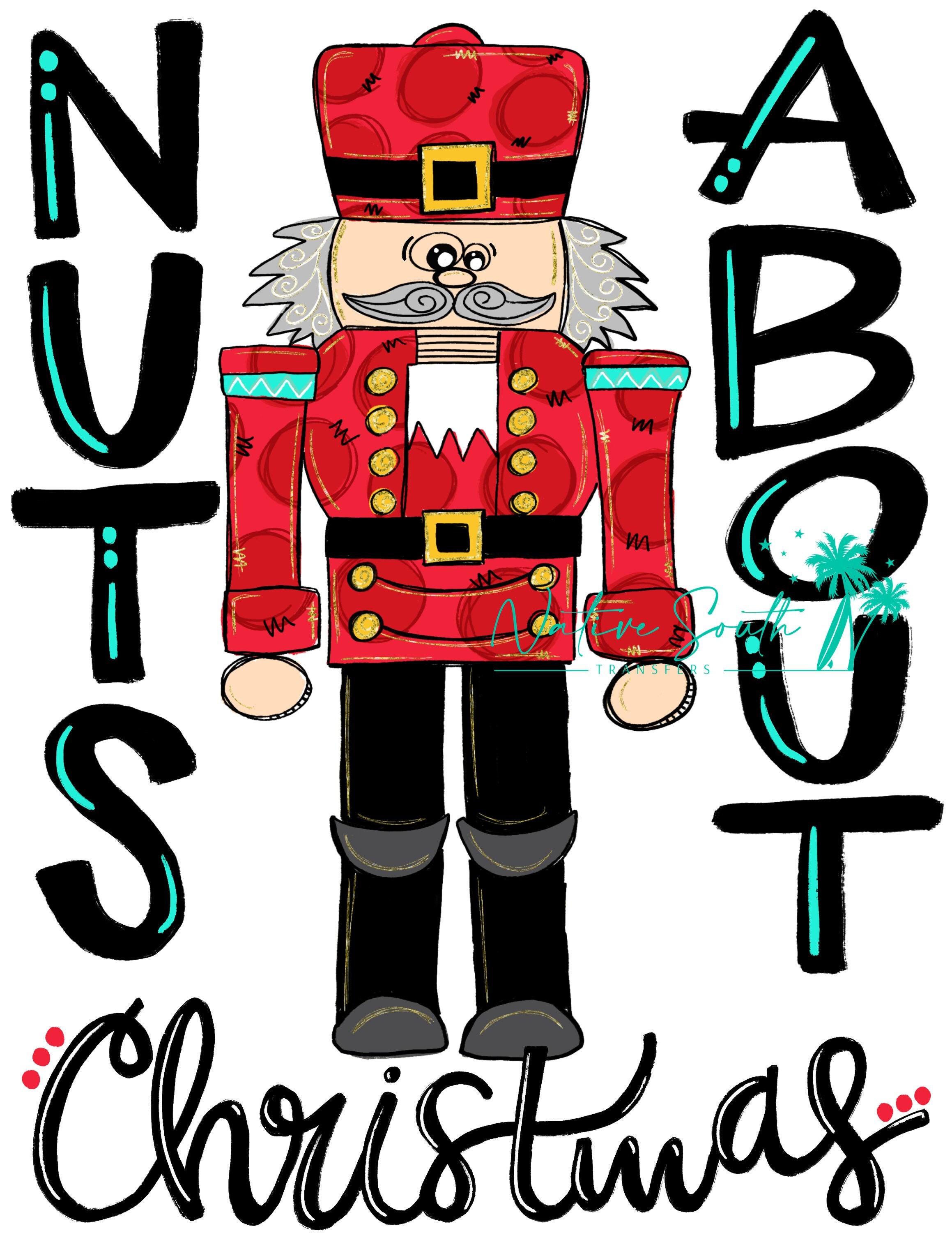 Nuts about Christmas tree print / Christmas Print/ Sublimation Print ...