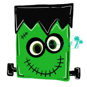 Frankenstein Boy Halloween Print: DTF Ready-to-Press Transfer