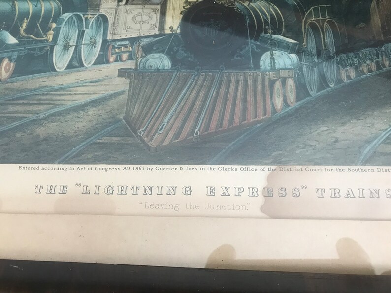 Authentic the lightning Express Trains. leaving the Junction. Frances