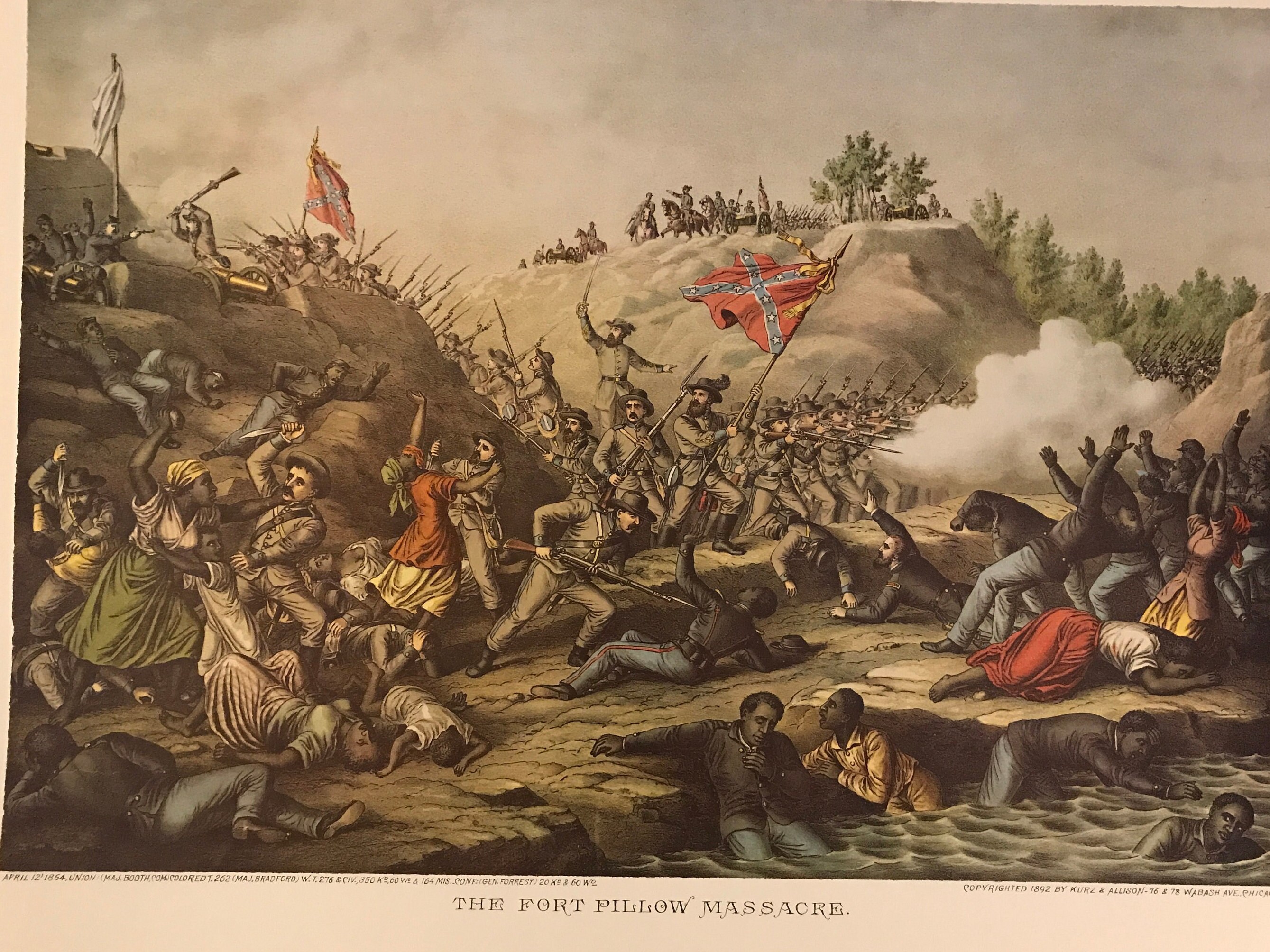 The Fort Pillow Massacre Copyrighted 1892 by Kurz & Allison Etsy
