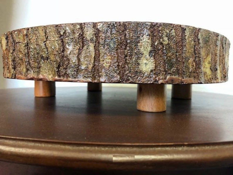 Mahogany Tree Trunk Table Top Decor Etsy