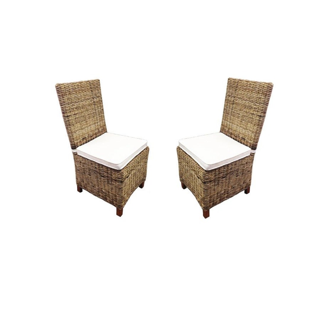 Rattan Wicker Dining Chair set of 2 Pcs Etsy