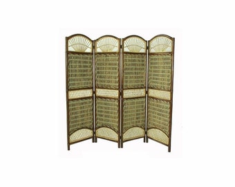 Seagrass Tropical 4 Panel Screen Divider