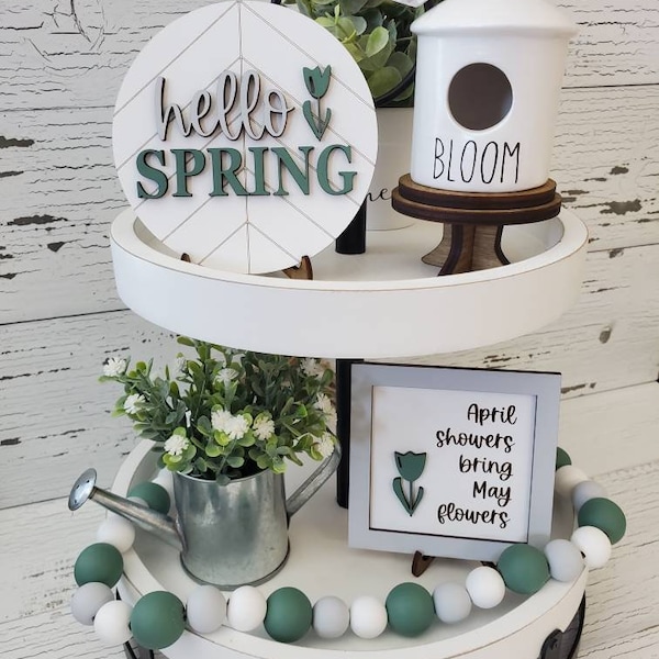 Spring Tiered Tray Decor | Tiered Tray Decor Bundle