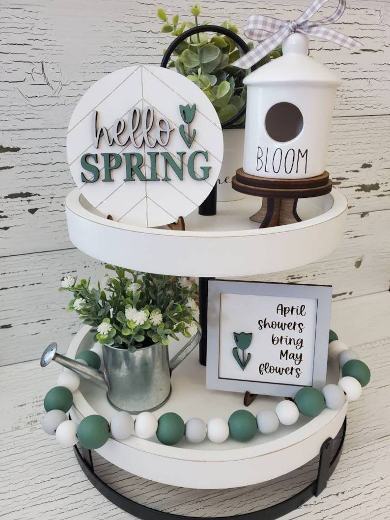 Spring Tiered Tray Decor Tiered Tray Decor Bundle Etsy